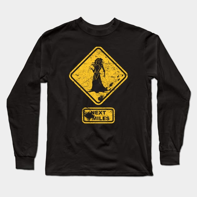 Road Sign Long Sleeve T-Shirt by Bigrum P. Bear Designs